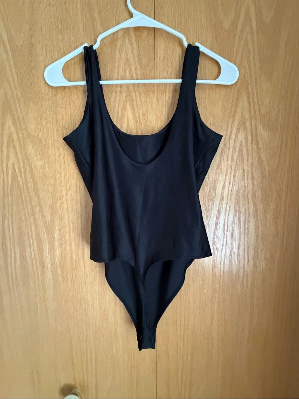wild fable Black Scoop-Neck One-Piece Swimsuit with Snap Bottom